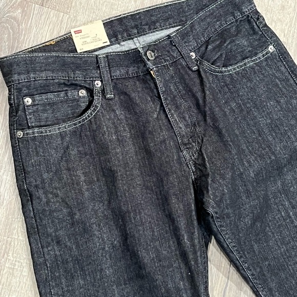 NWT Levi’s 33W 32L 514 Straight Fit Dark Wash Raw Denim Premium Jeans - Picture 3 of 7